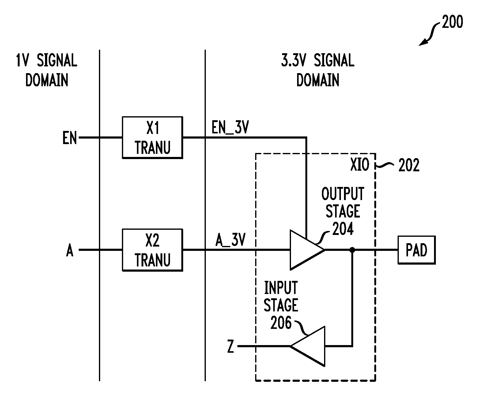 Buffer Circuit Having Multiplexed Voltage Level Translation