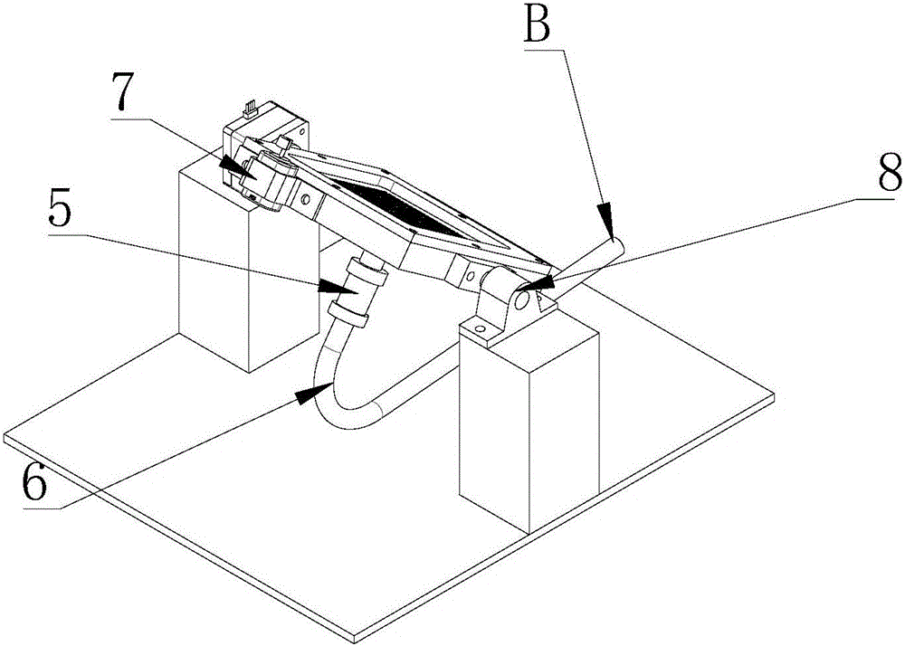 Particle dispersion device based on negative pressure adsorption