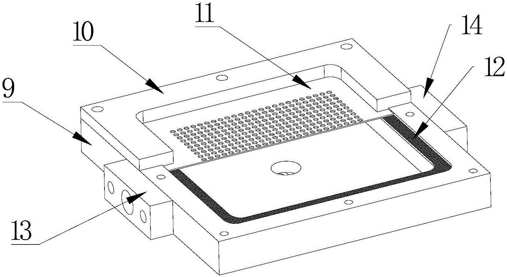 Particle dispersion device based on negative pressure adsorption