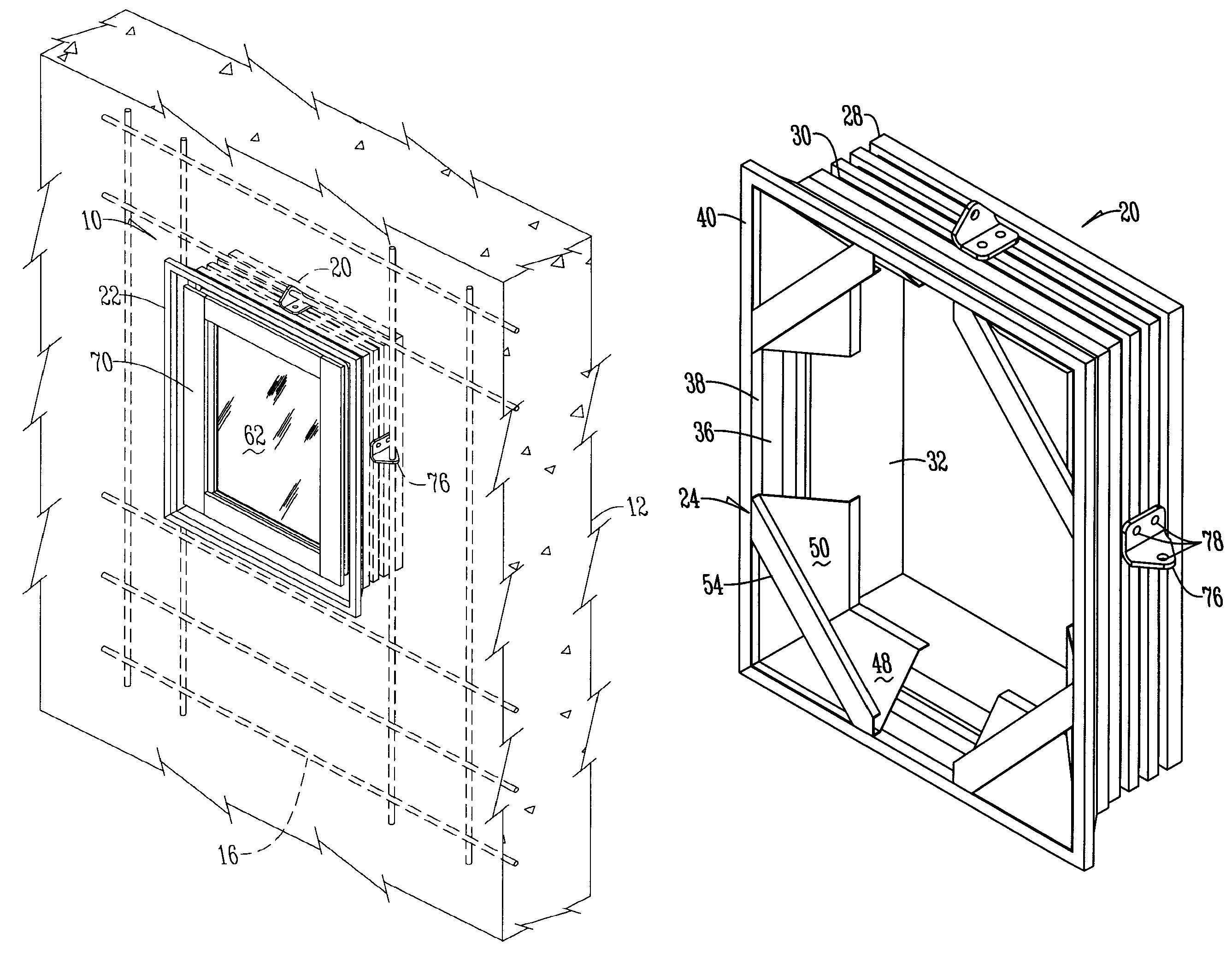 Method of installing windows into a concrete structure