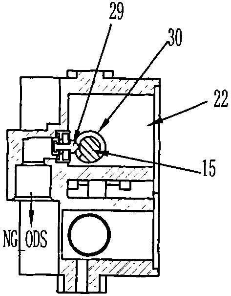 Double gas source selection valve with stopping function