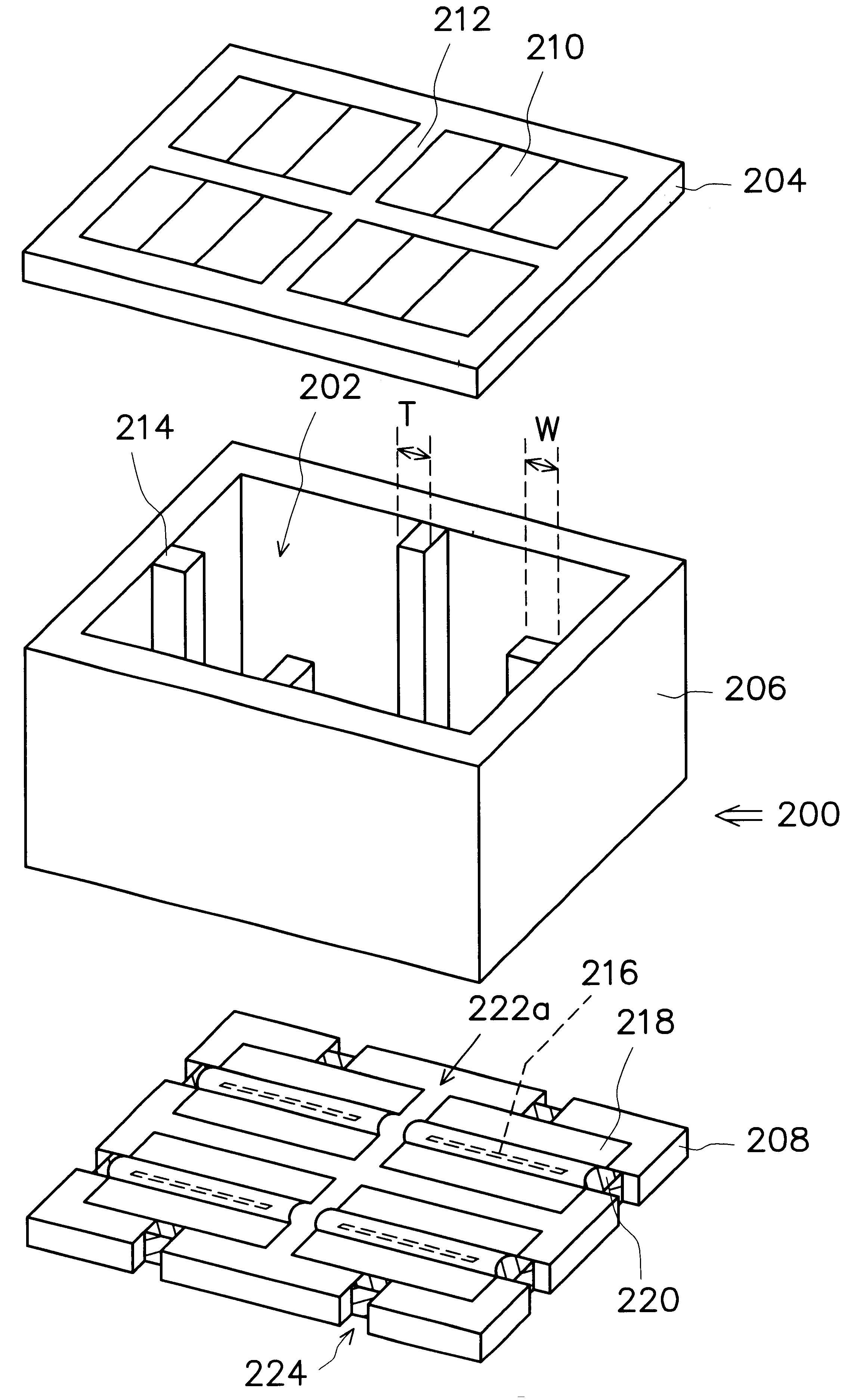 Structure of a vacuum display device
