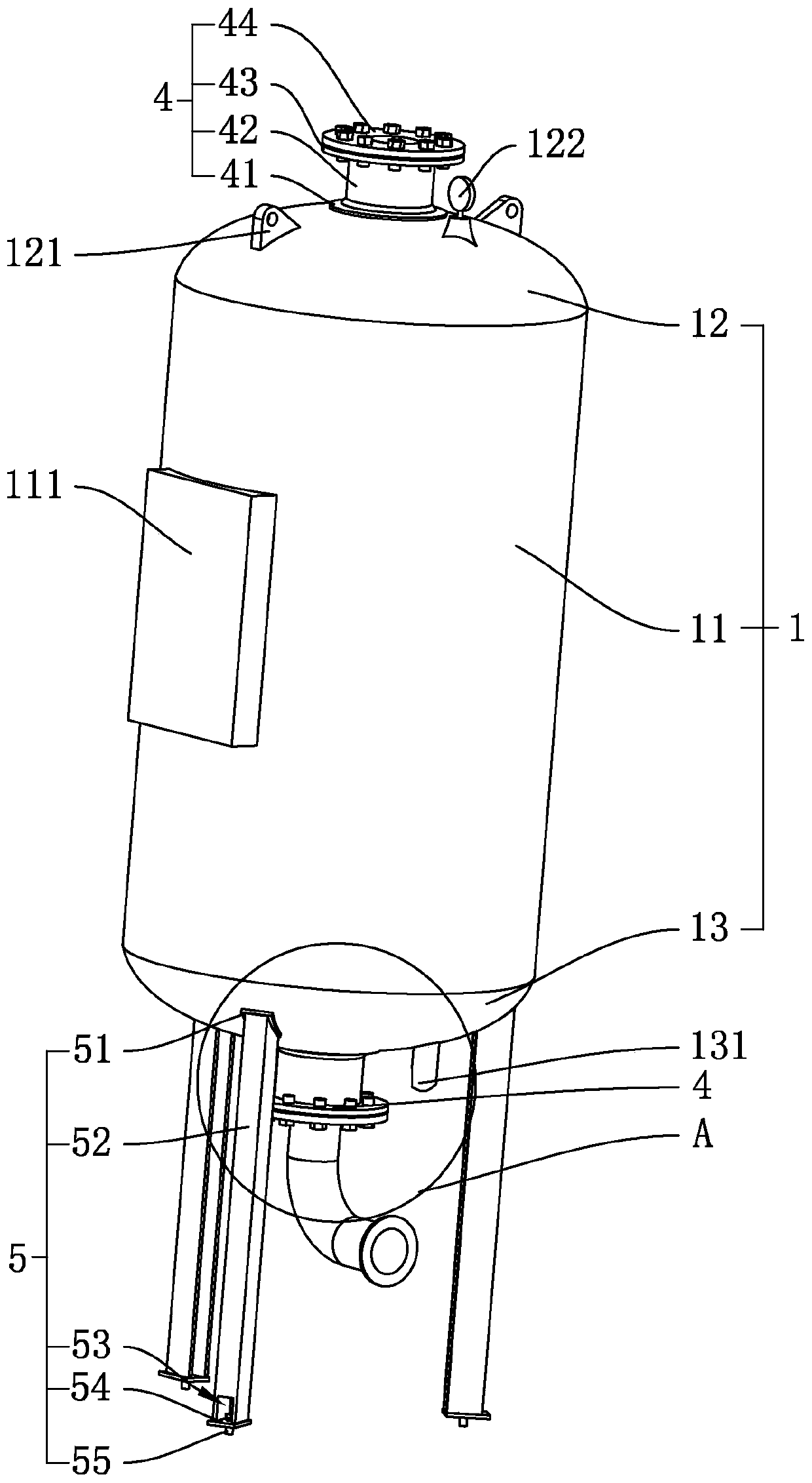 Diaphragm air pressure tank and processing technology thereof