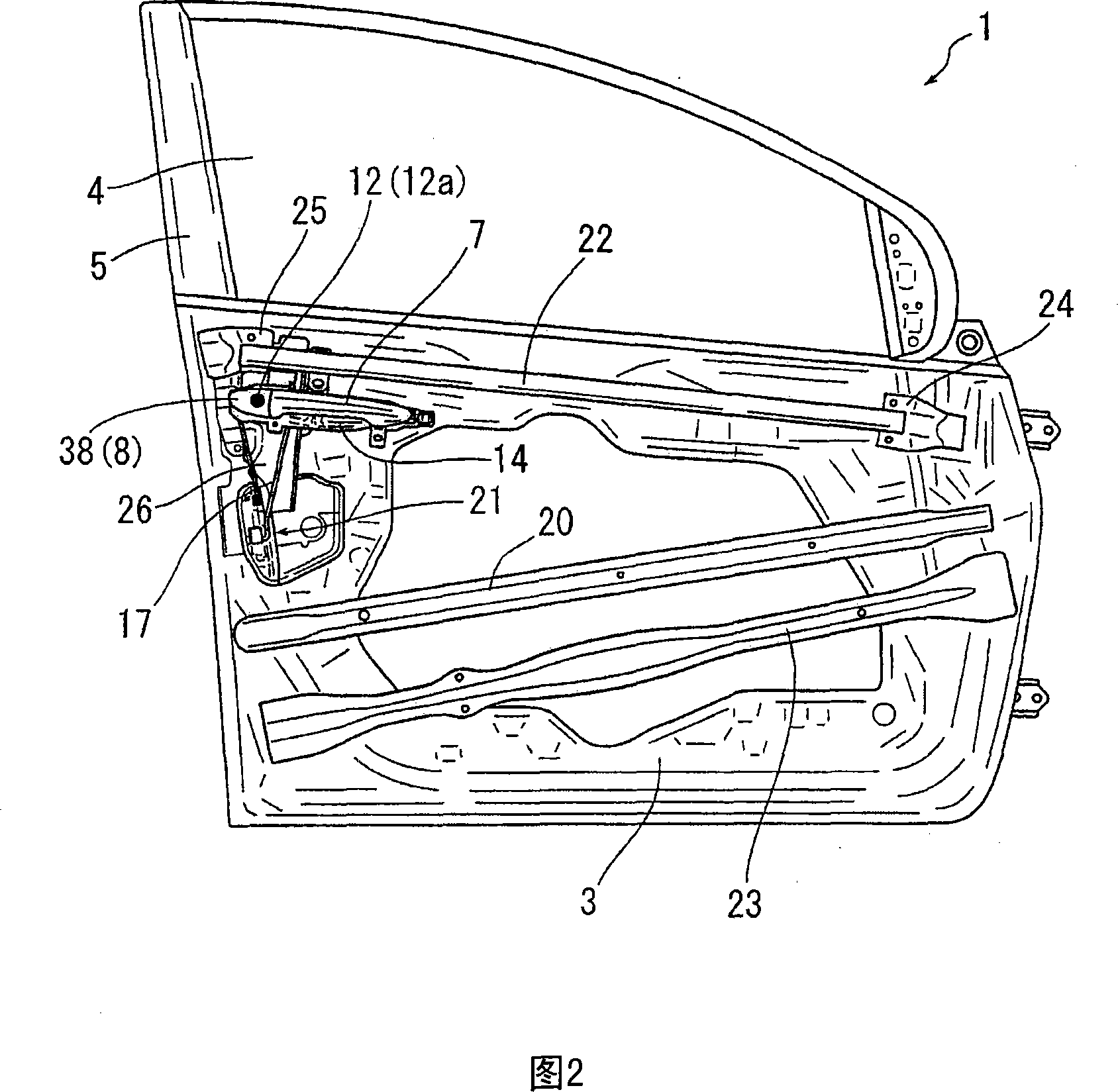 Door structure of automotive vehicle