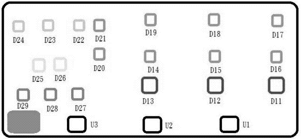 Self-adaption headlamp system of LED matrix