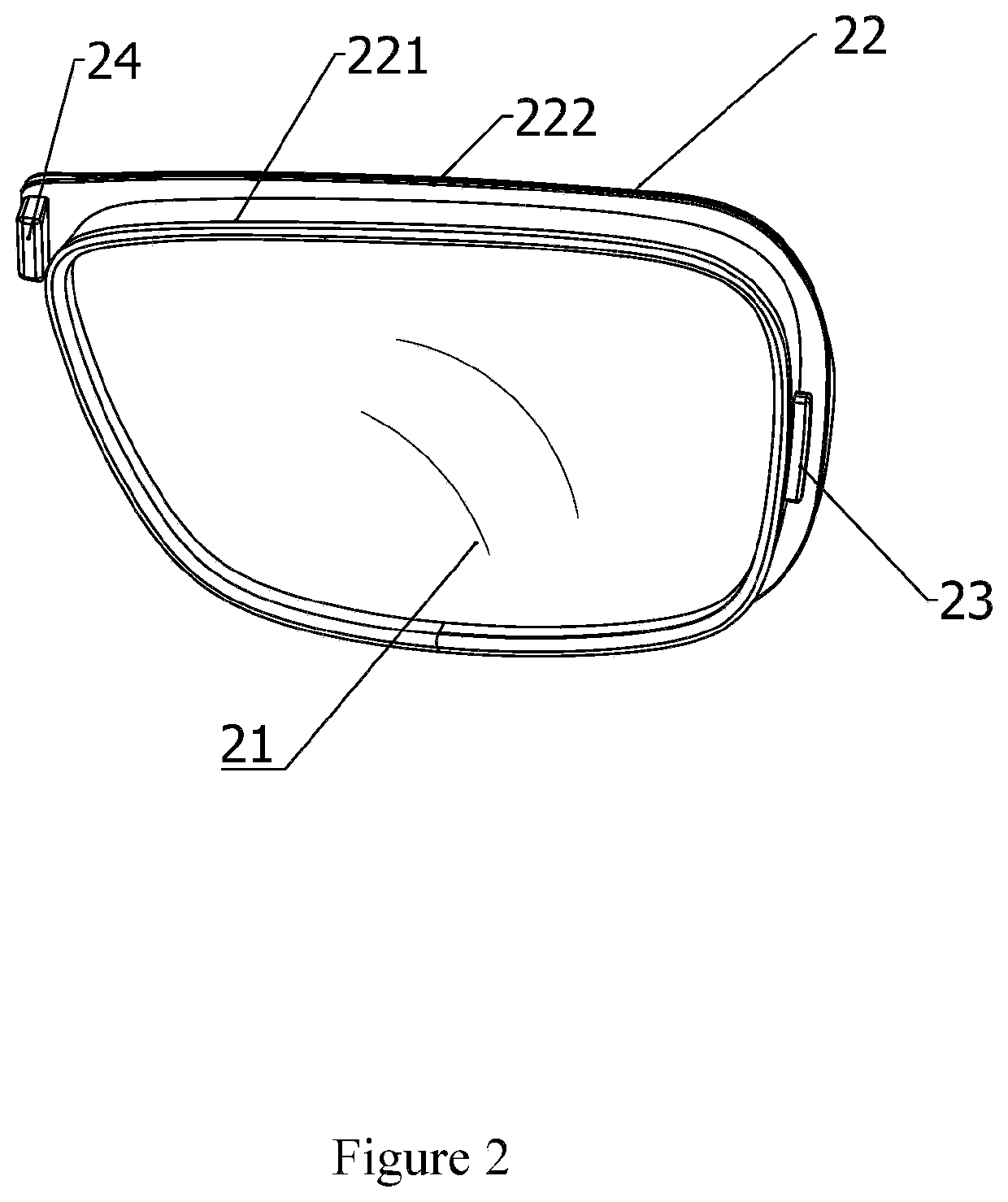 Glasses with replaceable lenses