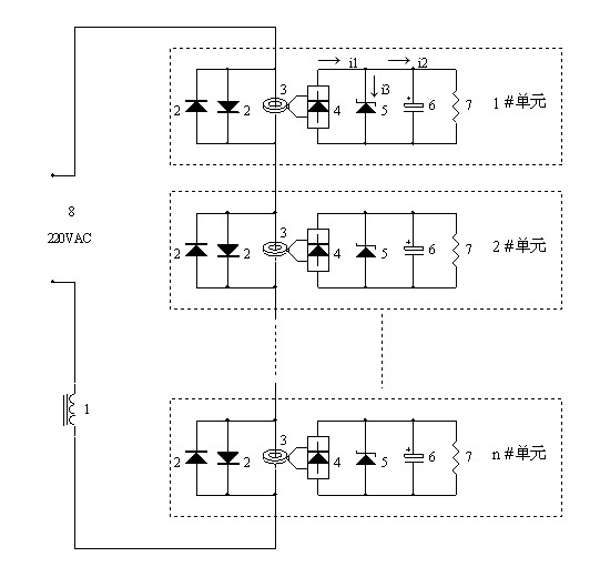 Current source power supply circuit for weak current system