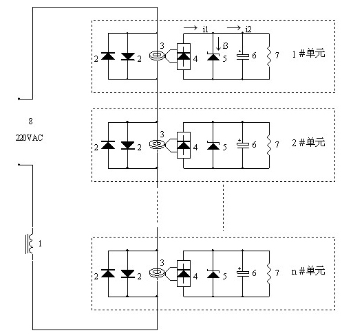Current source power supply circuit for weak current system