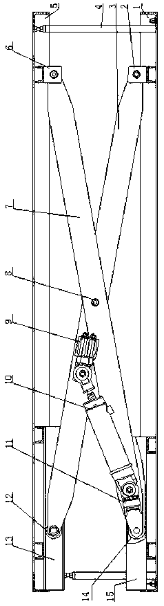 Hydraulic elevator platform with longitudinal horizontal moving device