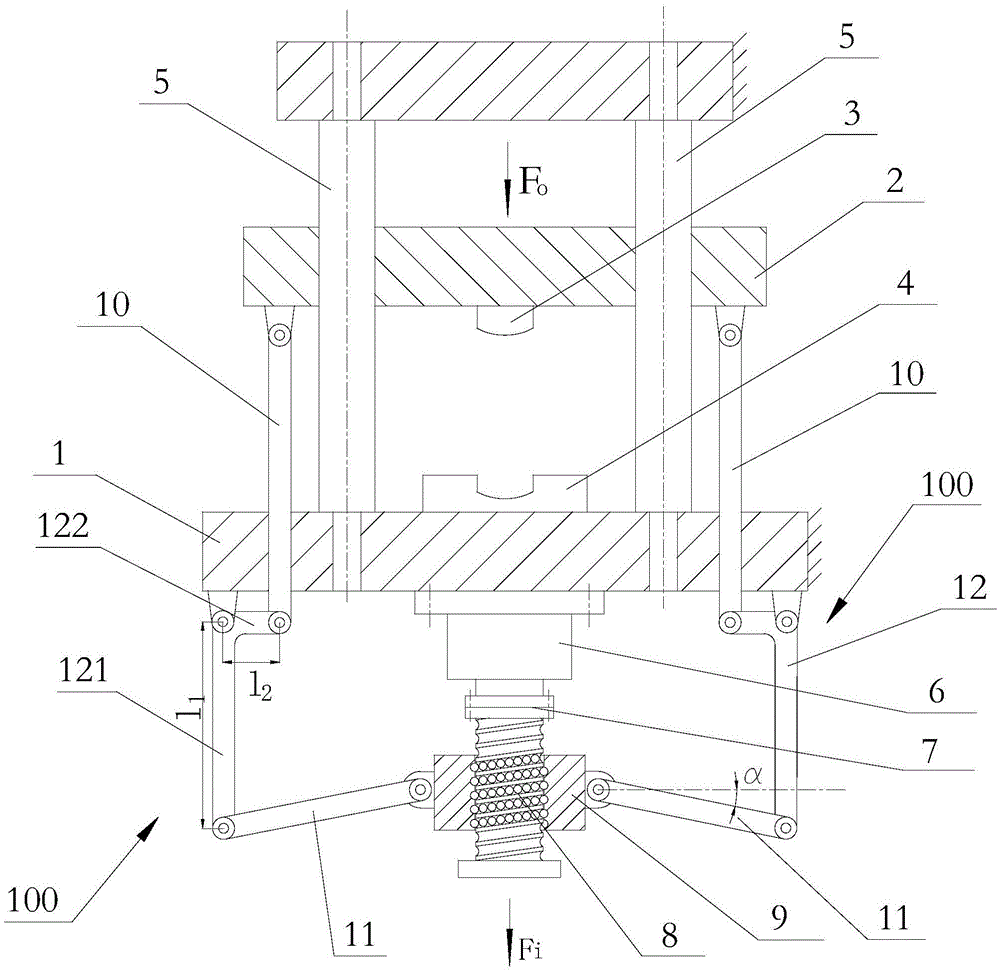 A kind of power lower type tie rod press