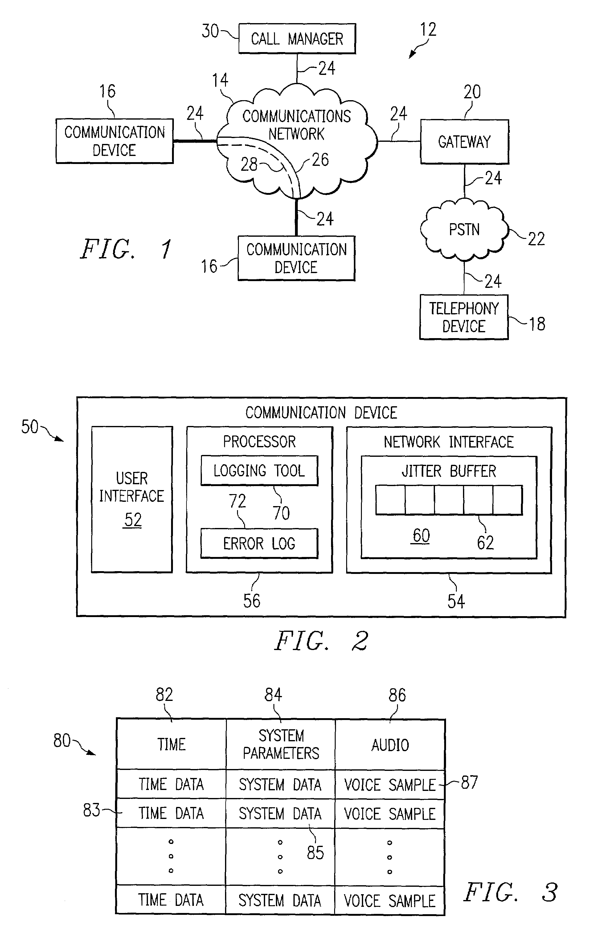 Method and system for logging voice quality issues for communication connections