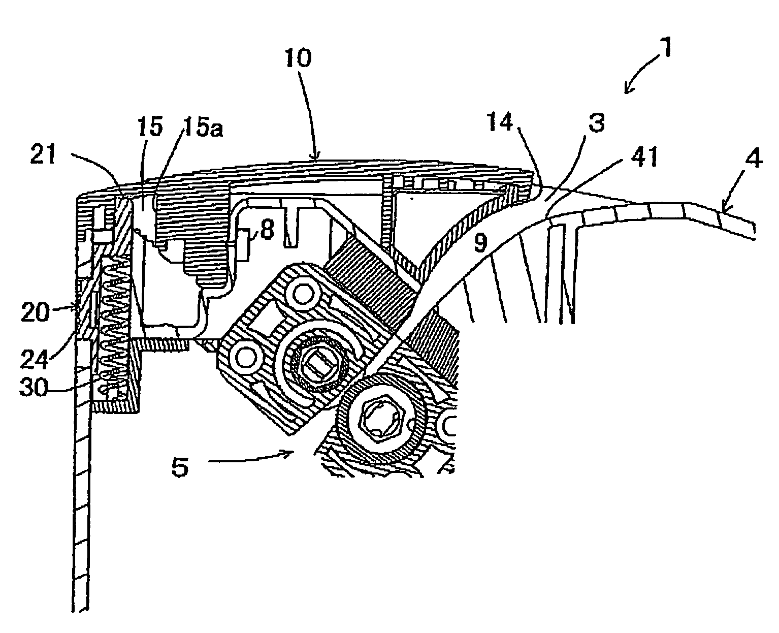 Input port structure of shredder