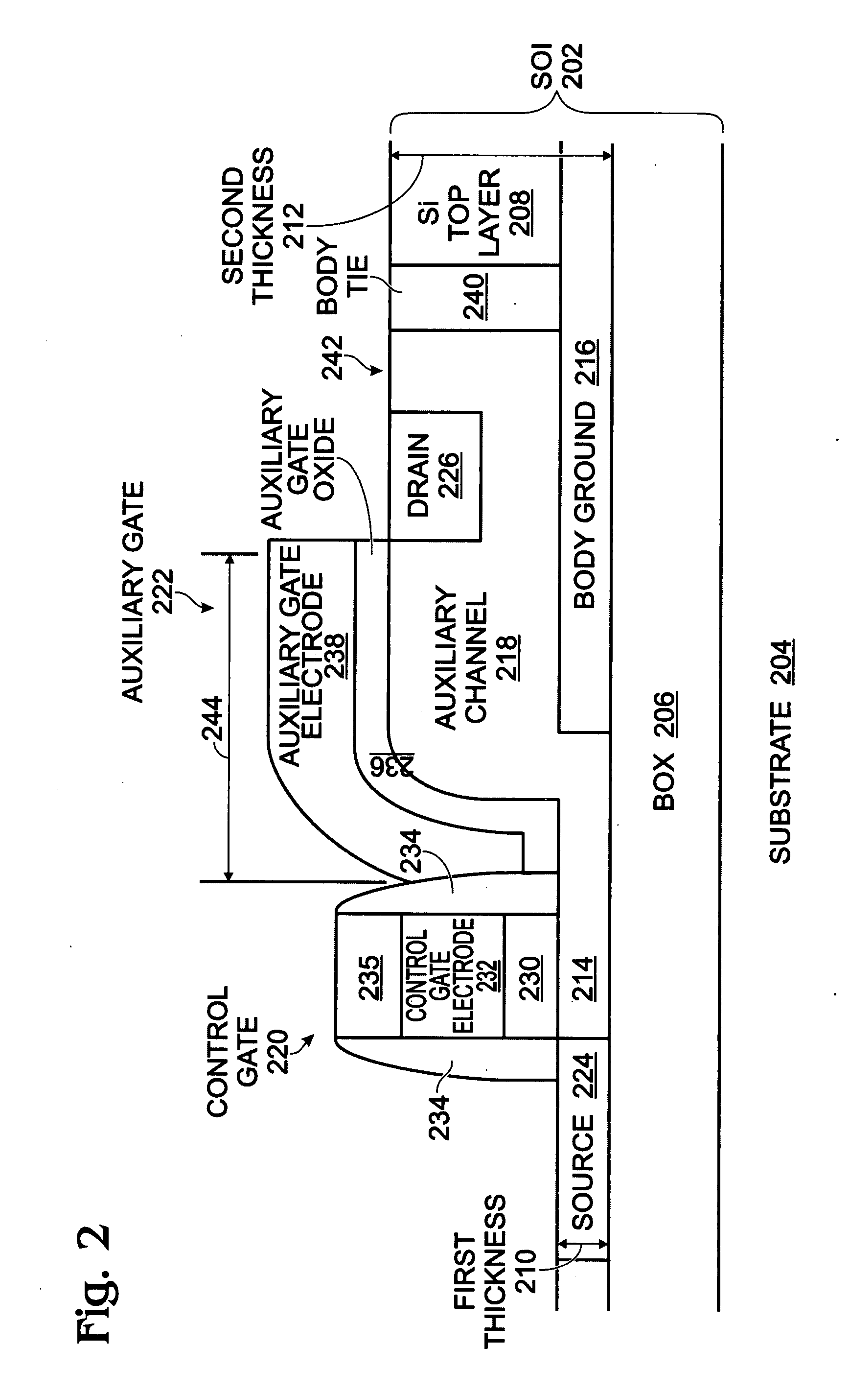 Thin silicon-on-insulator high voltage transistor with body ground