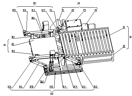 Parallel four-linkage carrying device