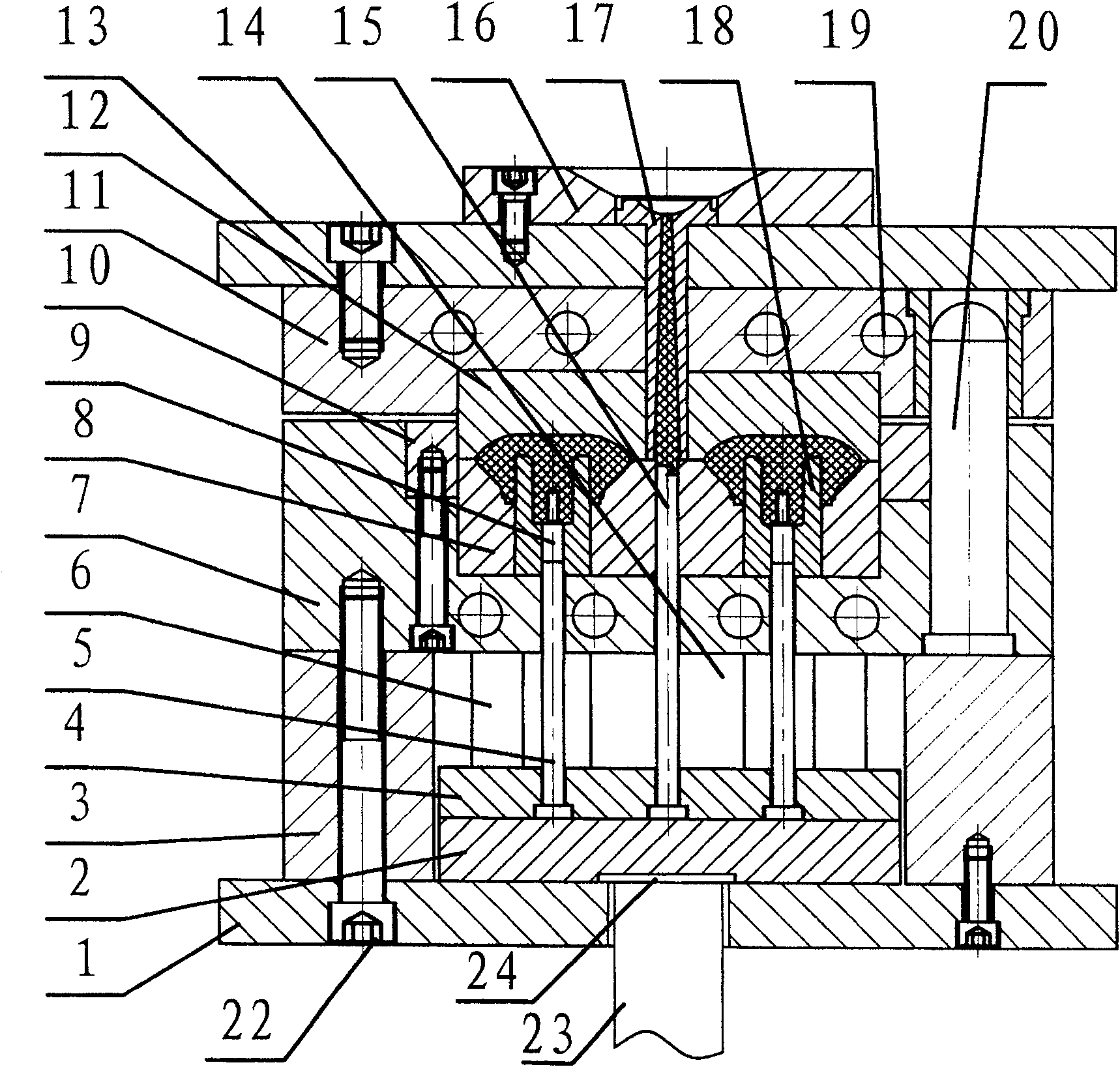 Thermosetting plastic injection transfer moulding method and its mould