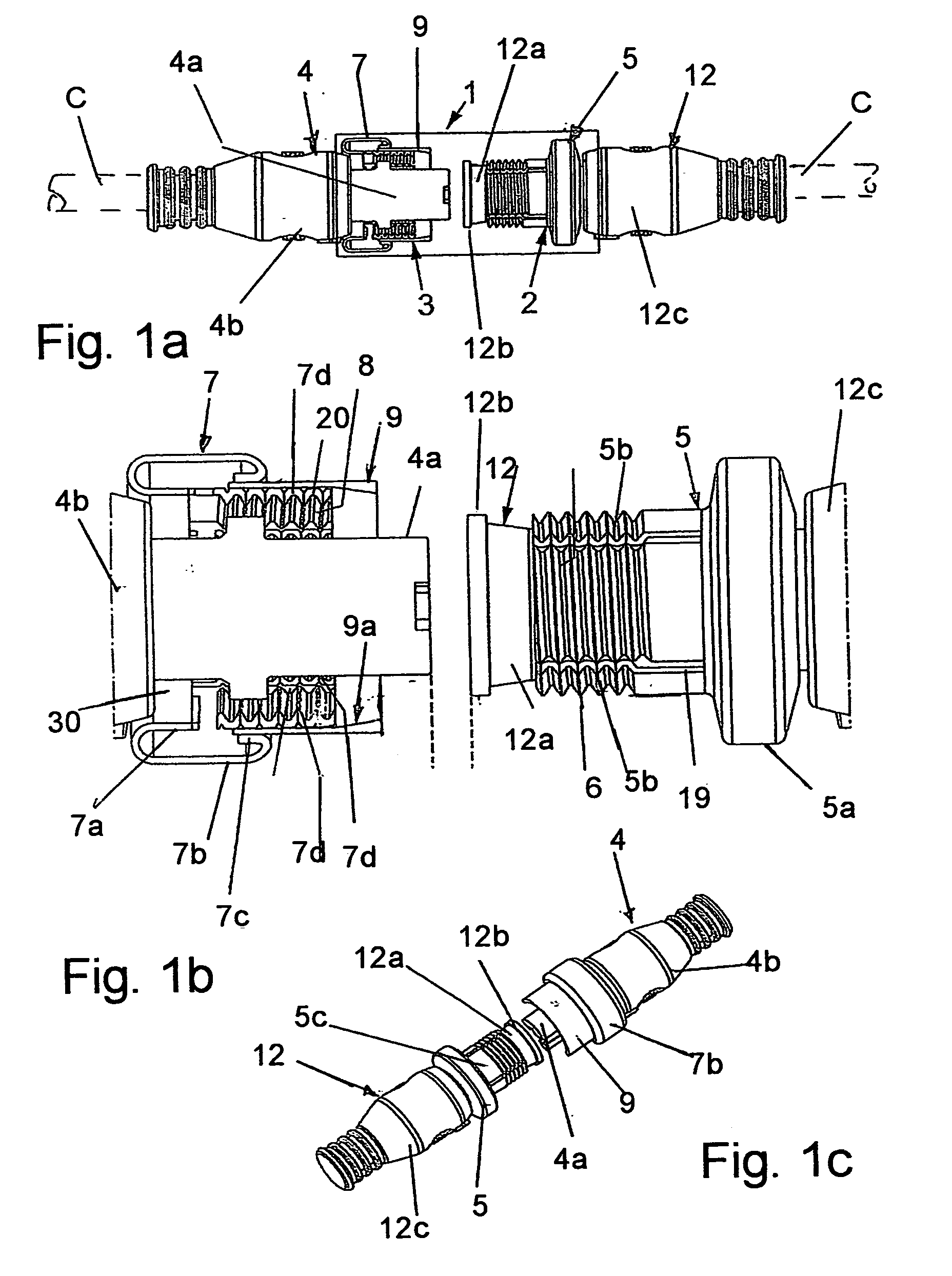 Connector for electrical and optical cables
