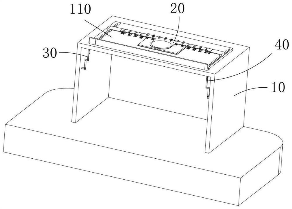 Reversible teacher's desk for Chinese teaching