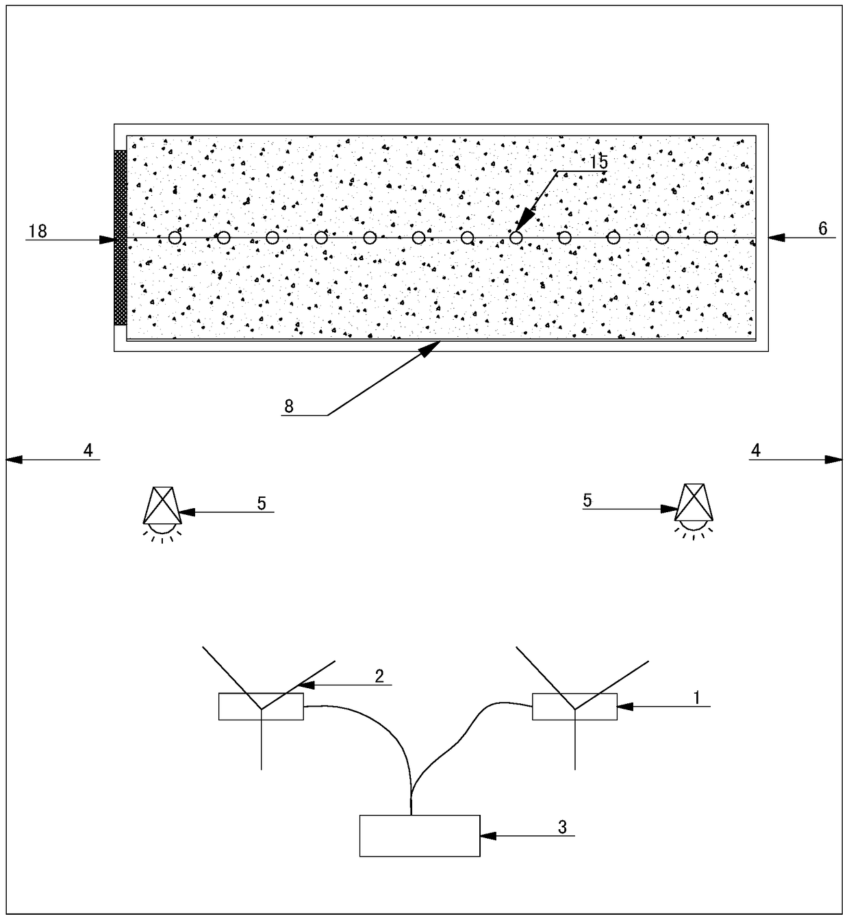 A test device and method for simulating stratum loss caused by stratum voids in subway shield tunnels