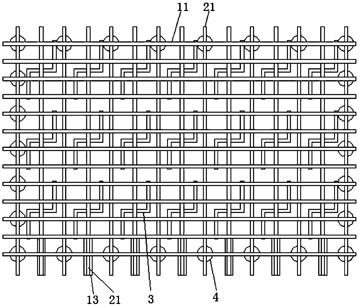 Semi-formed reinforcement cage overall die inlet structure