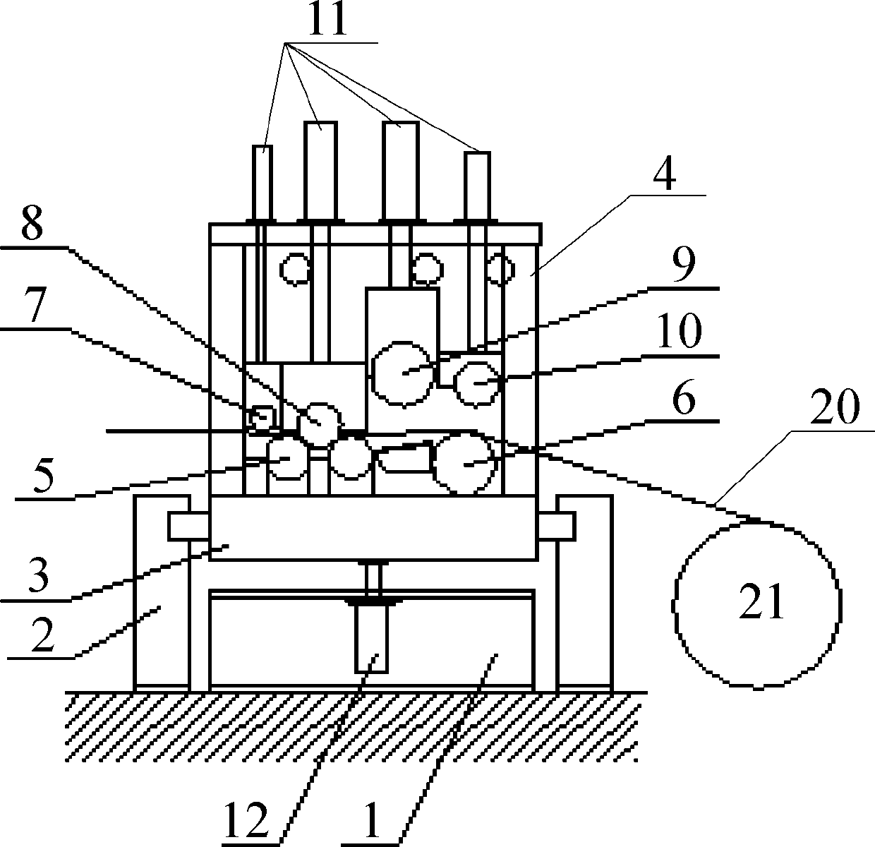 Correctable tension steering pinch roll for auxiliary coiling of steel strip and method of use thereof