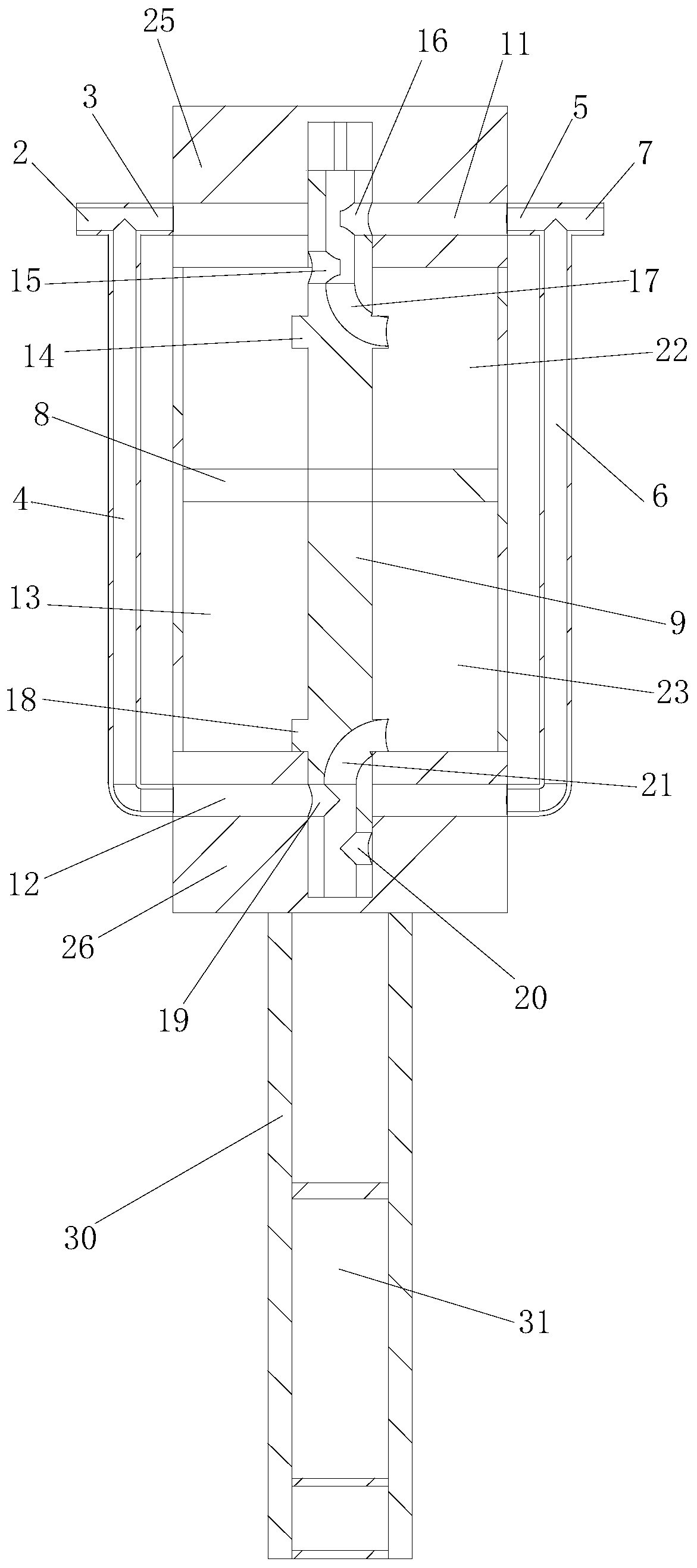 Single lever hydraulic drive fertilization device