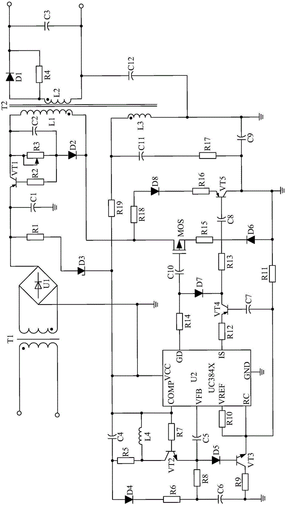 Integrated stabilized voltage supply for electrolytic cell anode current measuring device