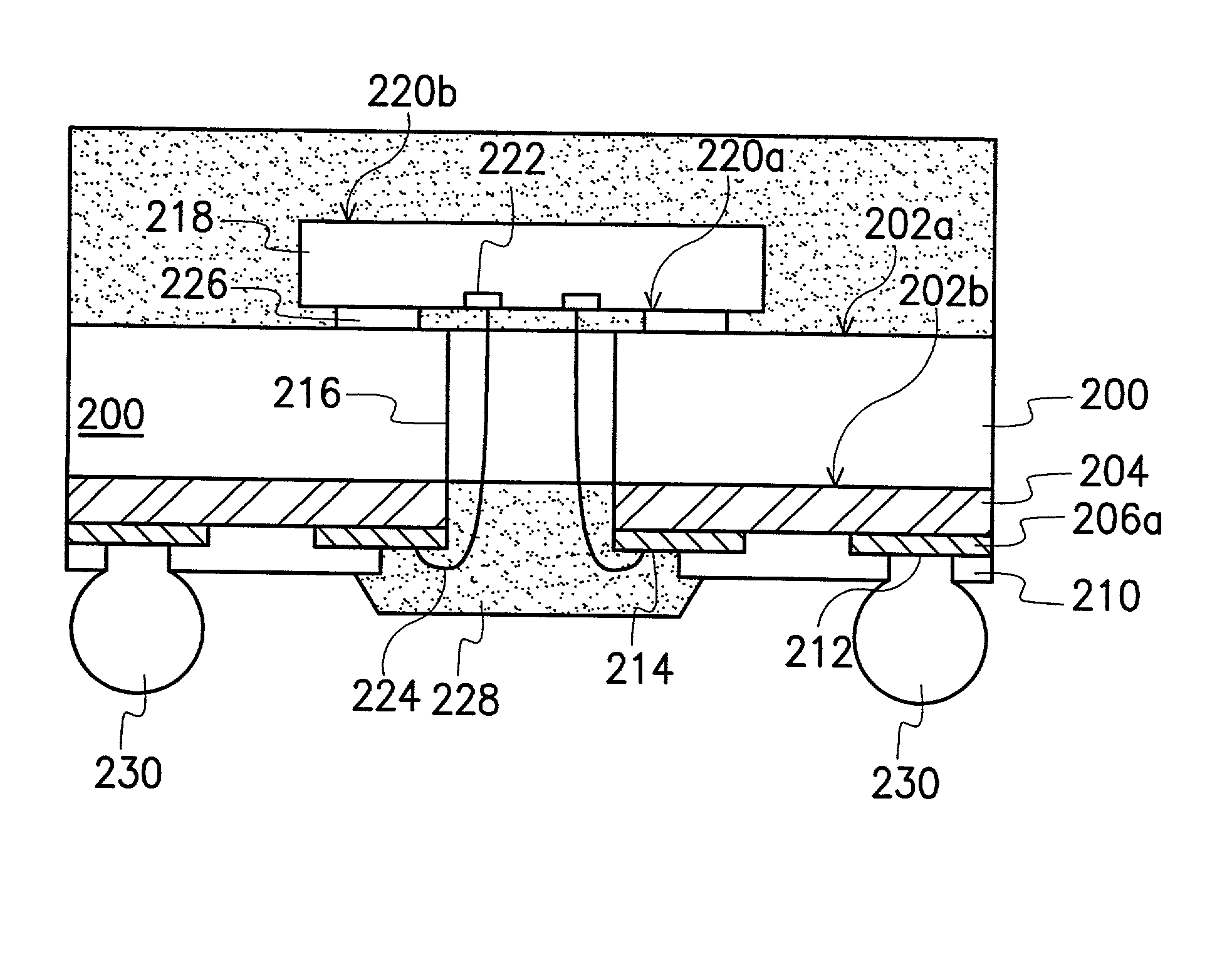 Ball grid array package and a packaging process for same