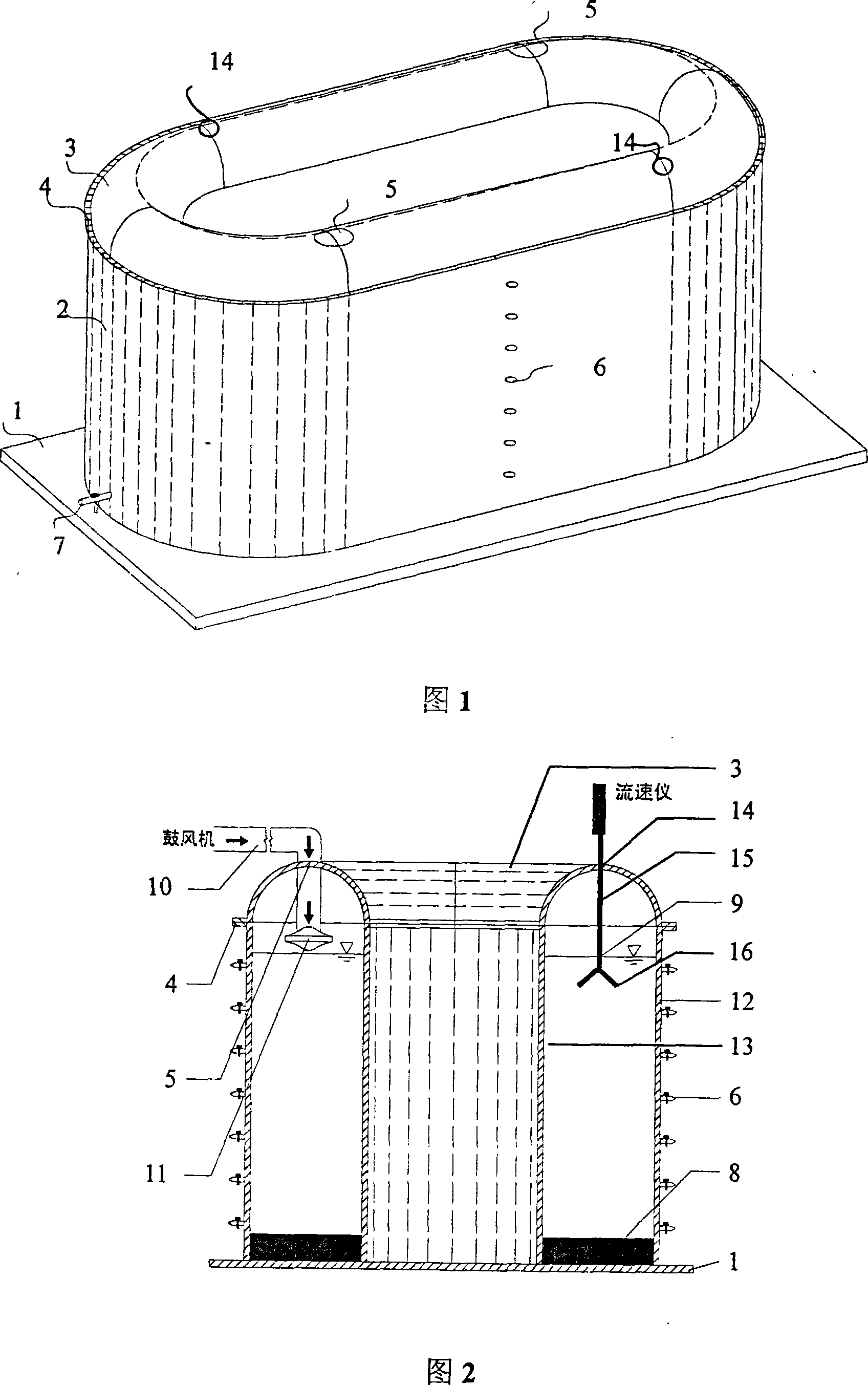 Method for re-suspending underwater deposit under simulated wave disturbance in annular water tank and device thereof