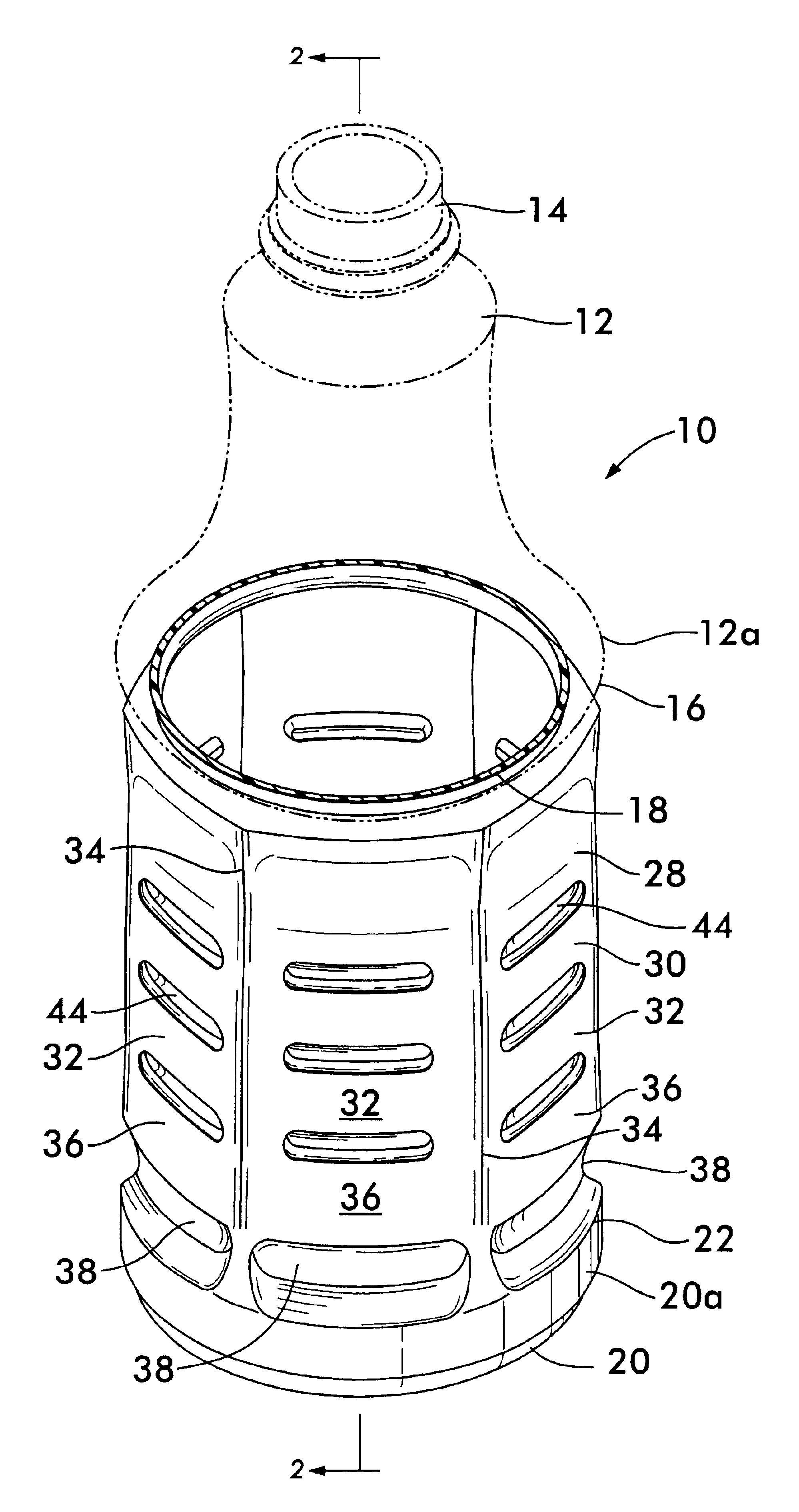 Hot-fillable multi-sided blow-molded container