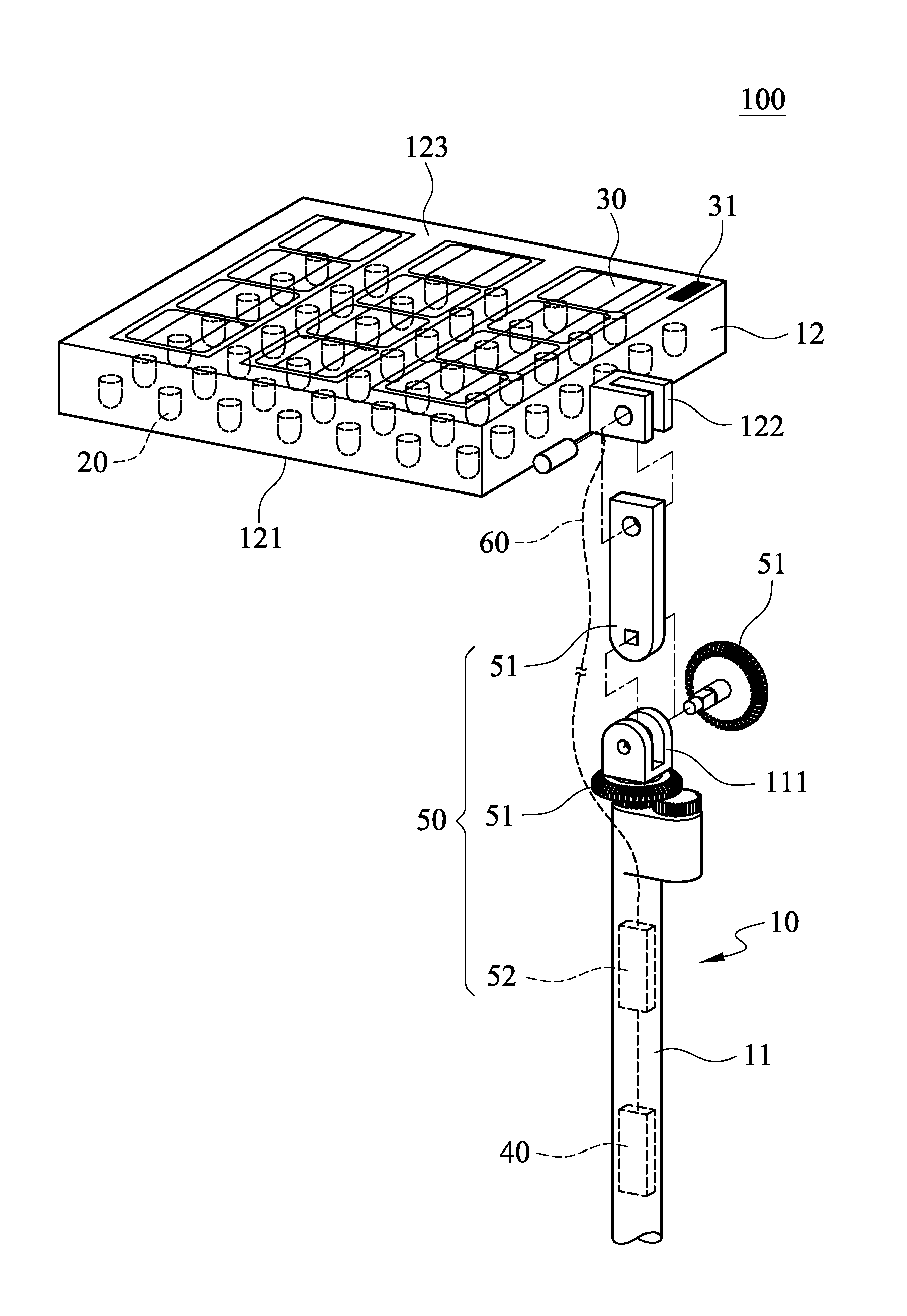 Solar Energy Street Lamp Structure with Adjustable Angle