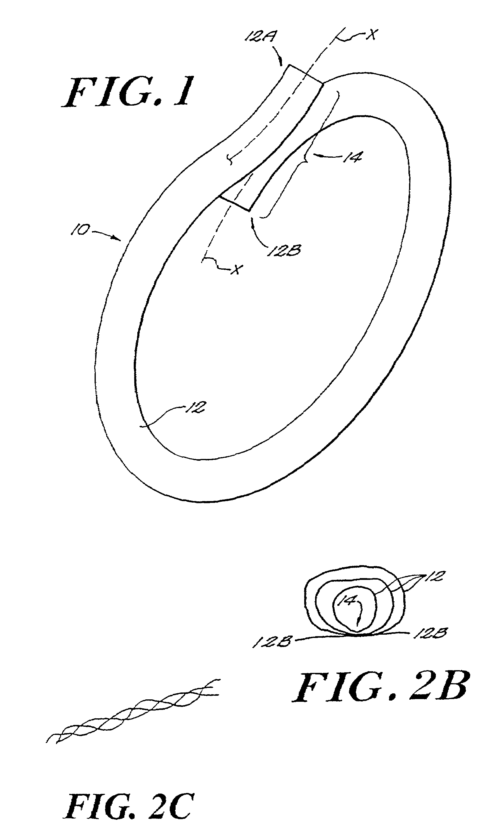 Fused loop of filamentous material and apparatus for making same