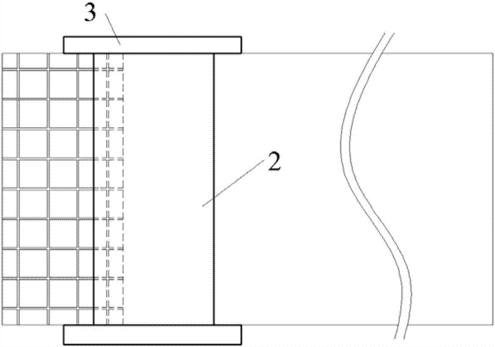 Flexible composite forming method of cylindrical member with grid ribs