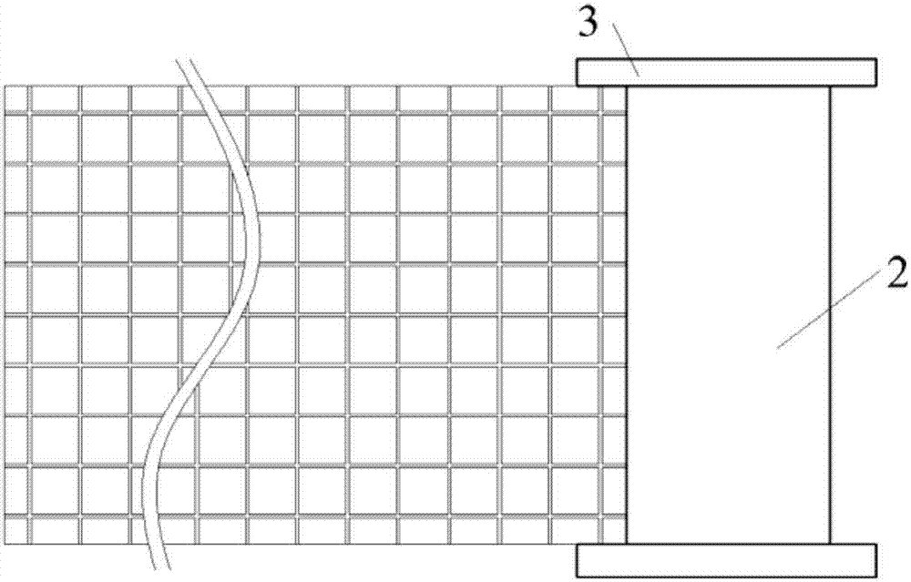 Flexible composite forming method of cylindrical member with grid ribs