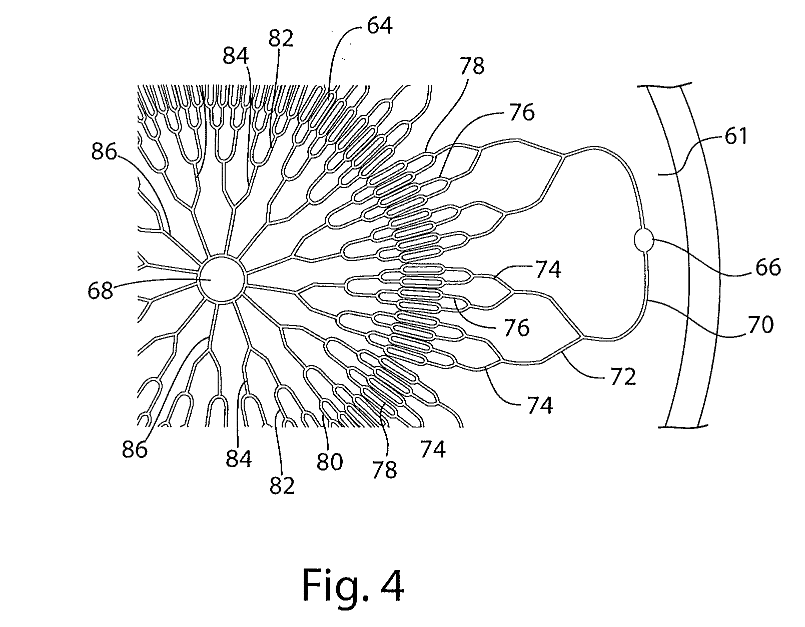 Biomimetic vascular network and devices using the same