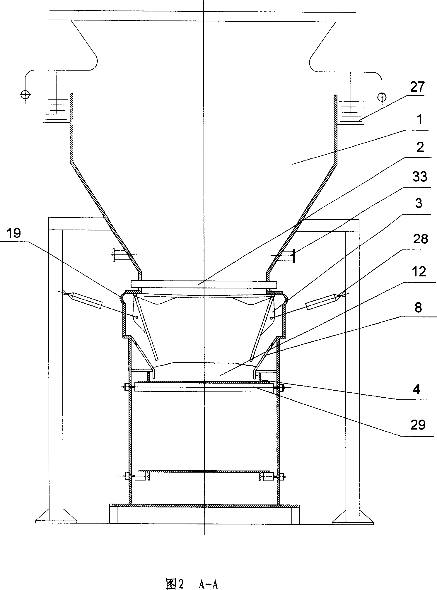 Dry slag-draining device of coal boiler