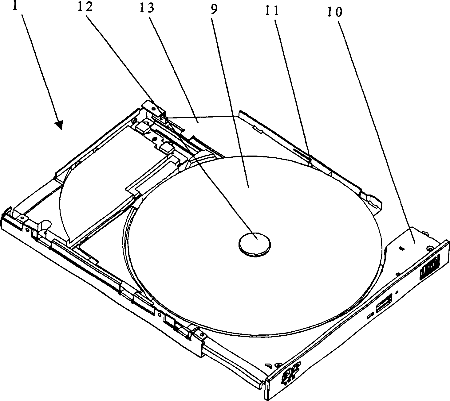 Pallet disc brake mechanism of thin disc apparatus