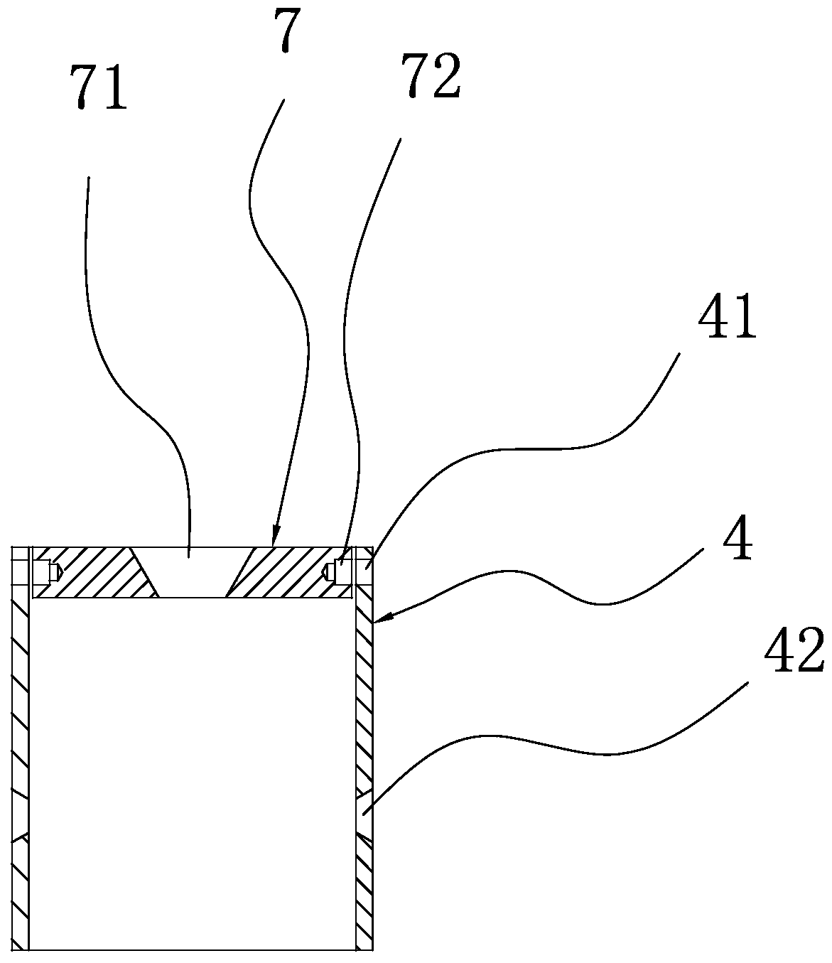 A flow-limiting device for the frosting pipeline of a refrigerator