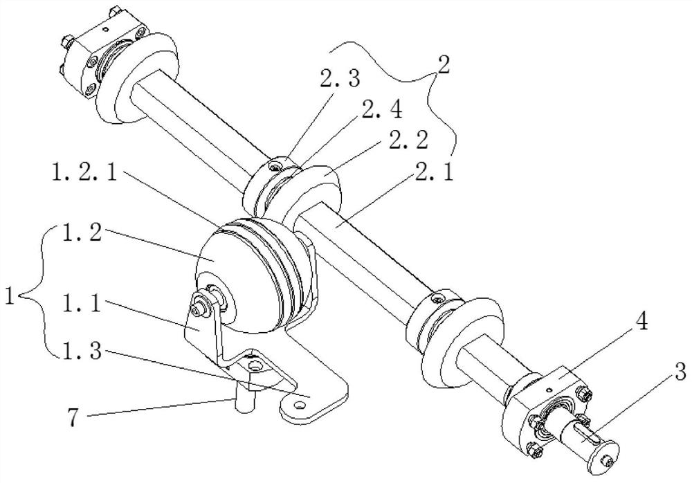 A deflection ball conveying mechanism