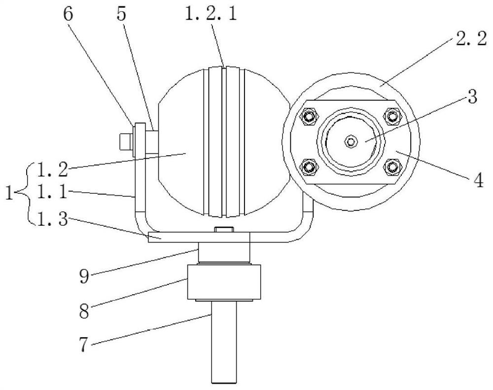 A deflection ball conveying mechanism