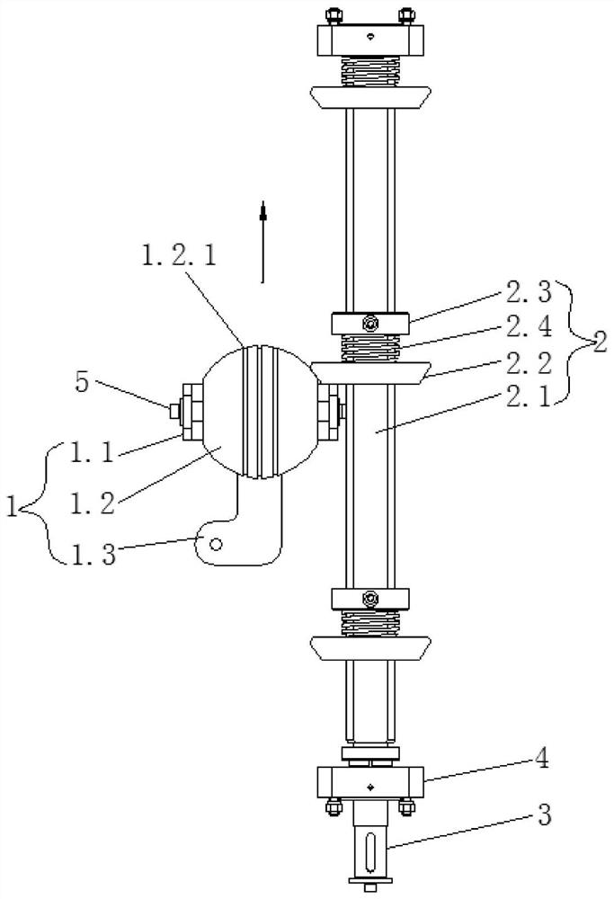 A deflection ball conveying mechanism