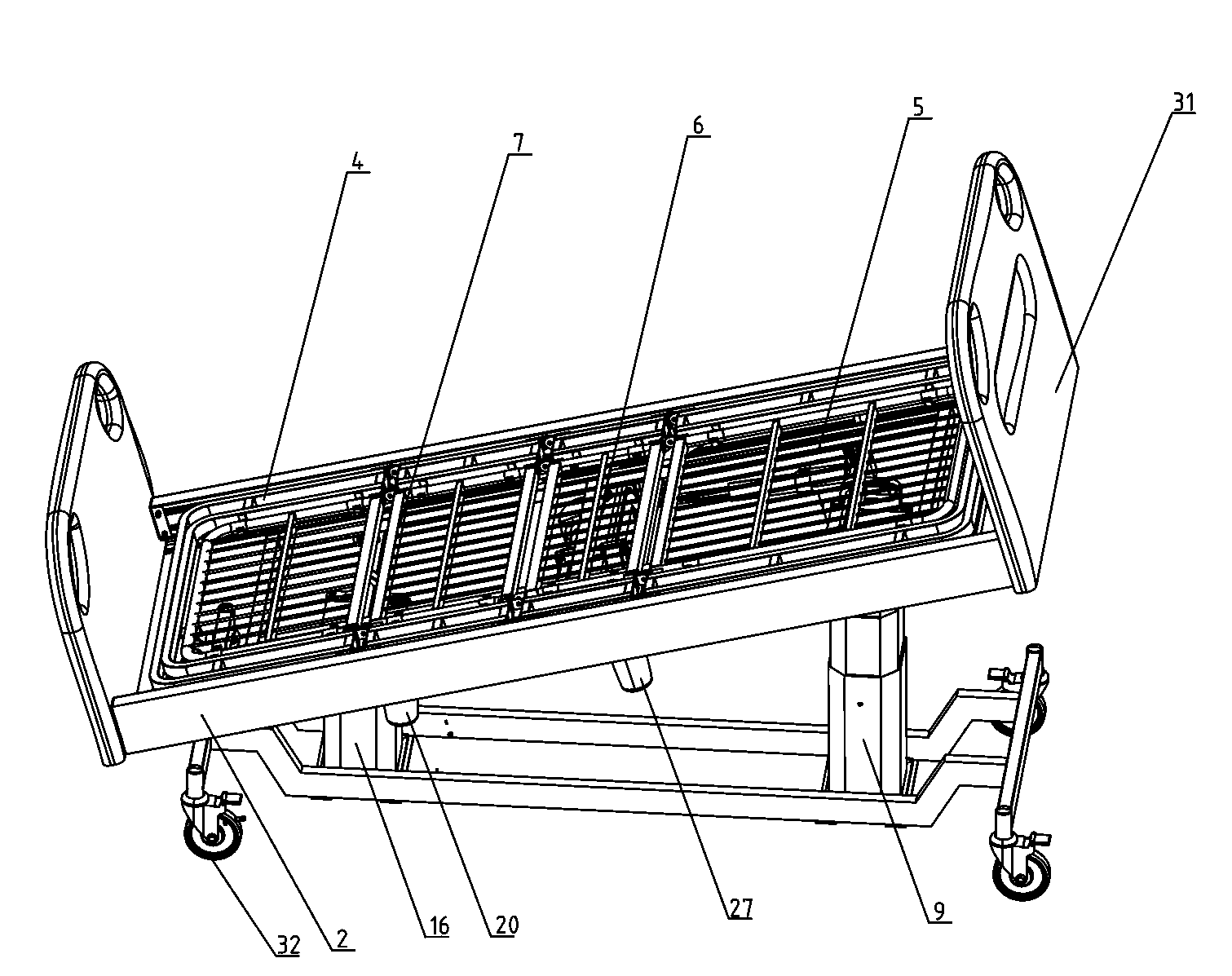 Intelligent nursing bed