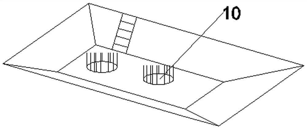 Pier stud vertical back cage platform channel construction method and back cage platform channel device