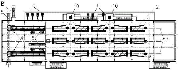 Plant layout structure and plant layout method of multi-stage tables for sorting, concentrate filtering and conveying