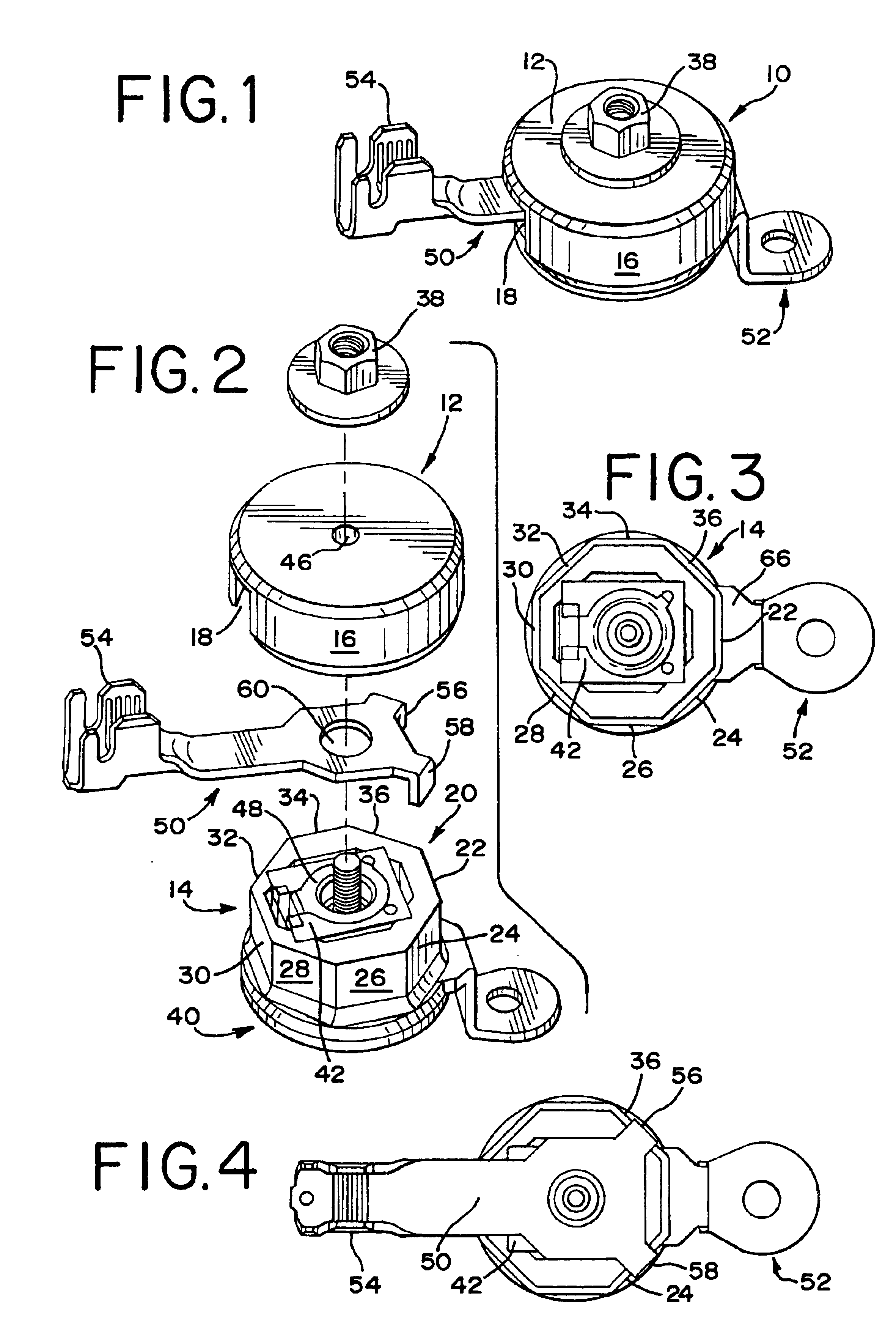 Fuse holder with adjustable terminals
