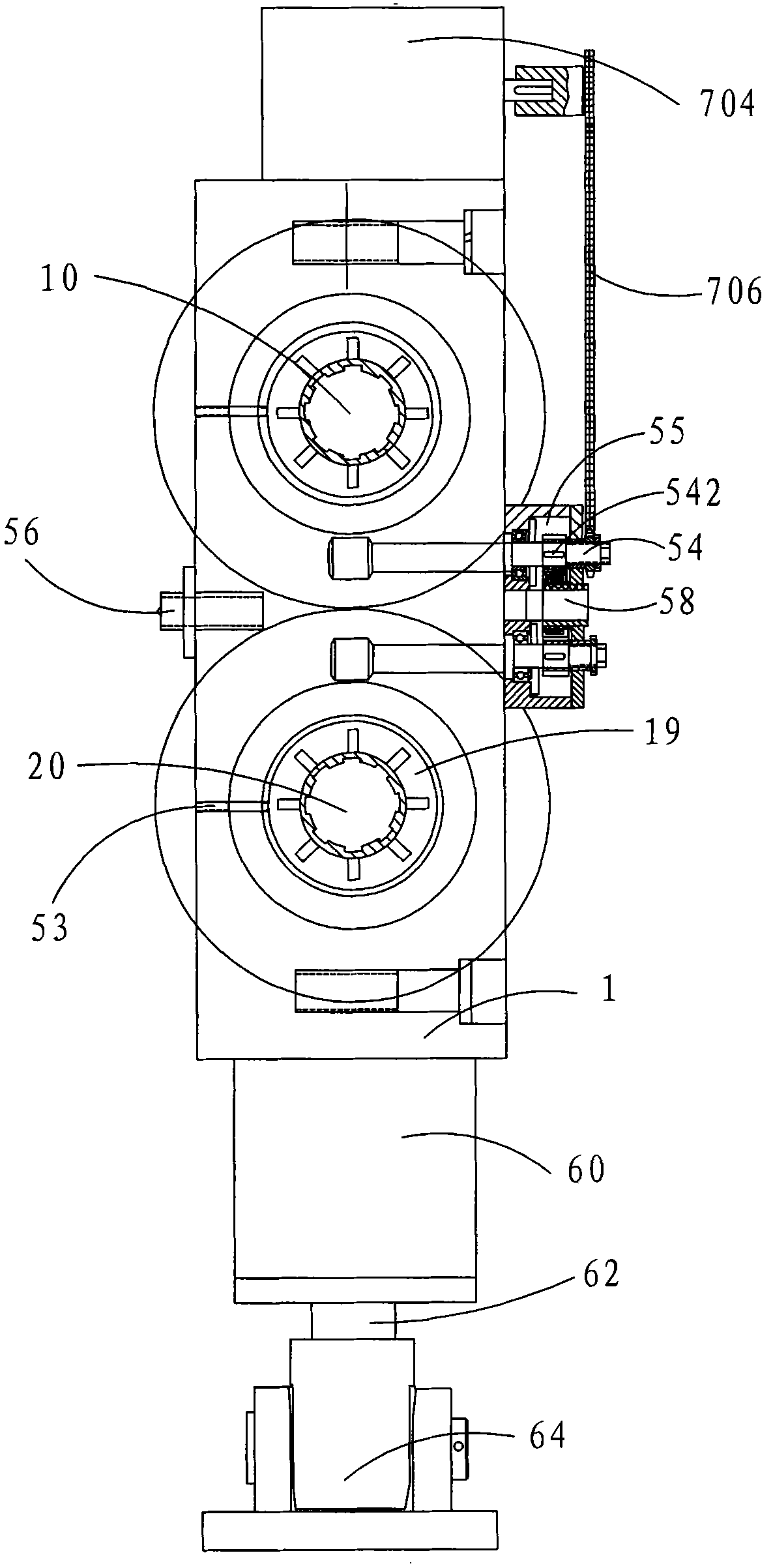 Two transmission shaft and four roller cross adjustable universal rolling mill and universal continuous rolling mill set formed by same
