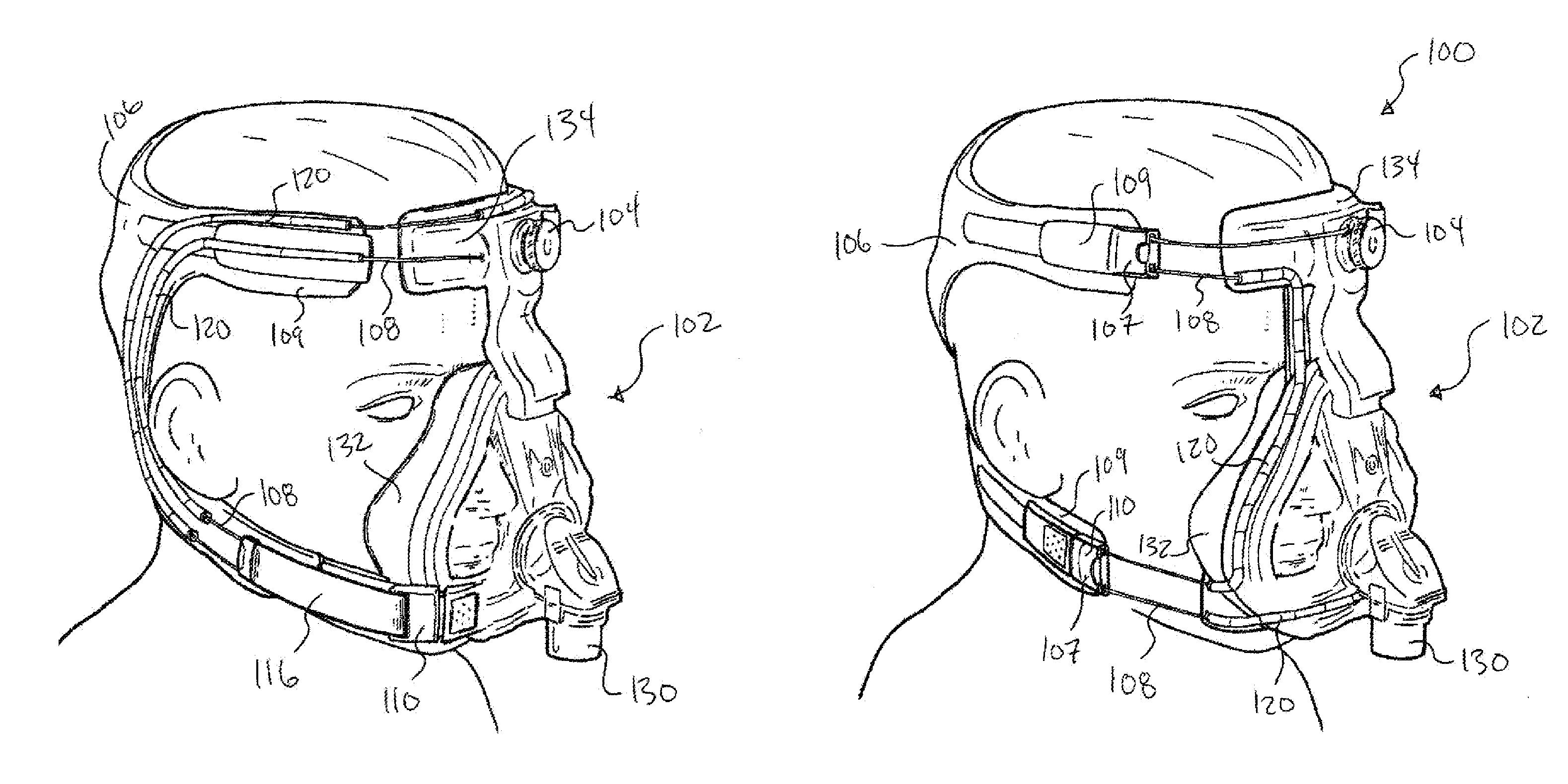 Closure methods and devices for head restraints and masks