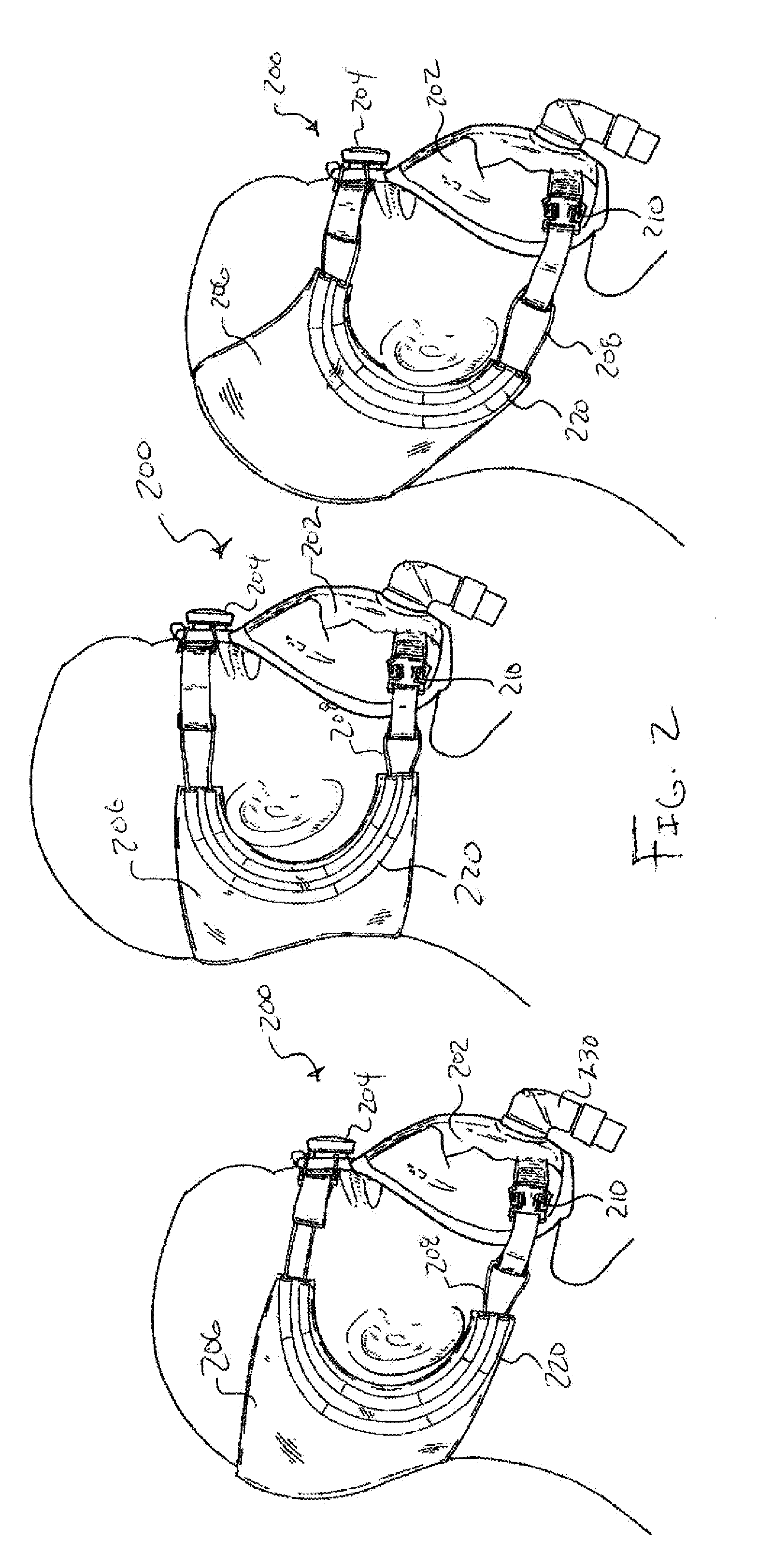 Closure methods and devices for head restraints and masks