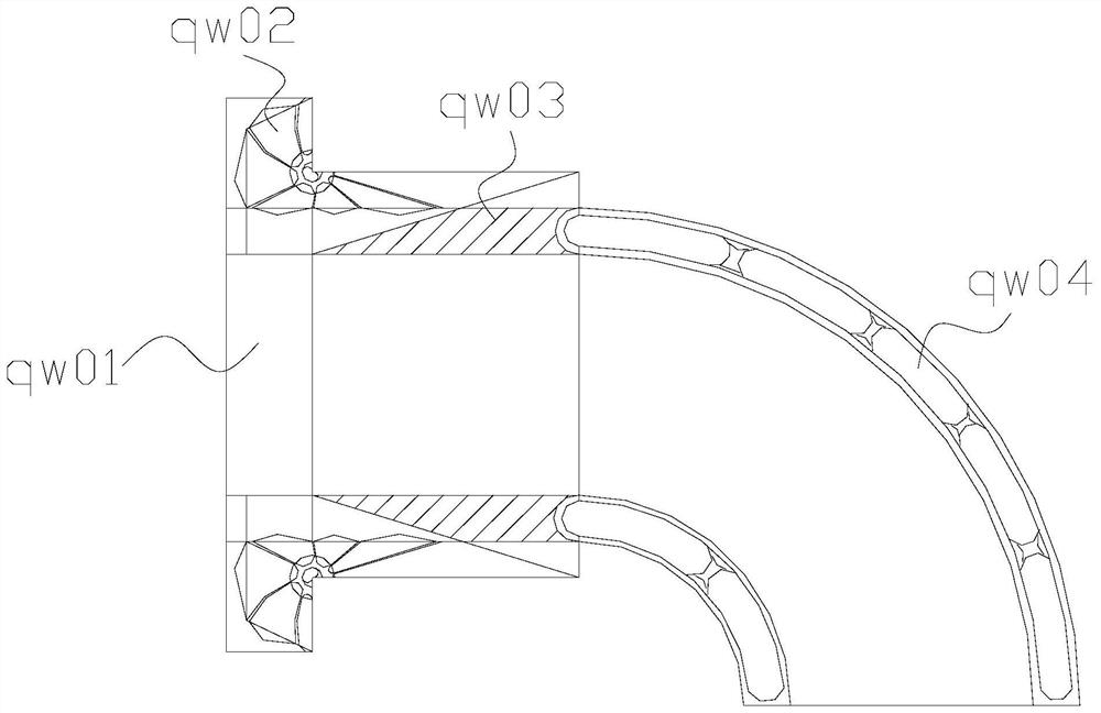 An electric meter box fixed assembly external lead wiring device