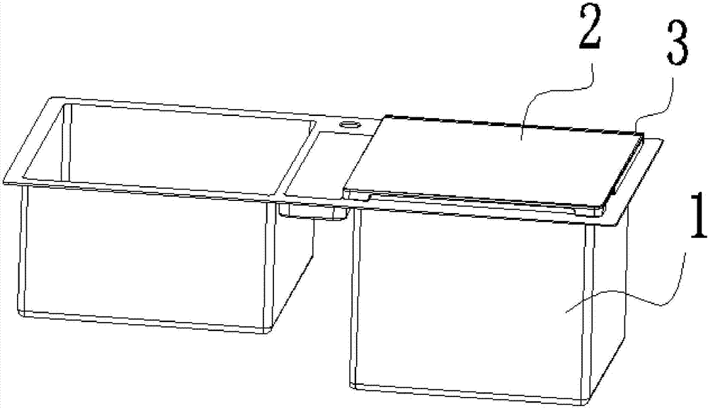 Trough-type washing and heating covered box