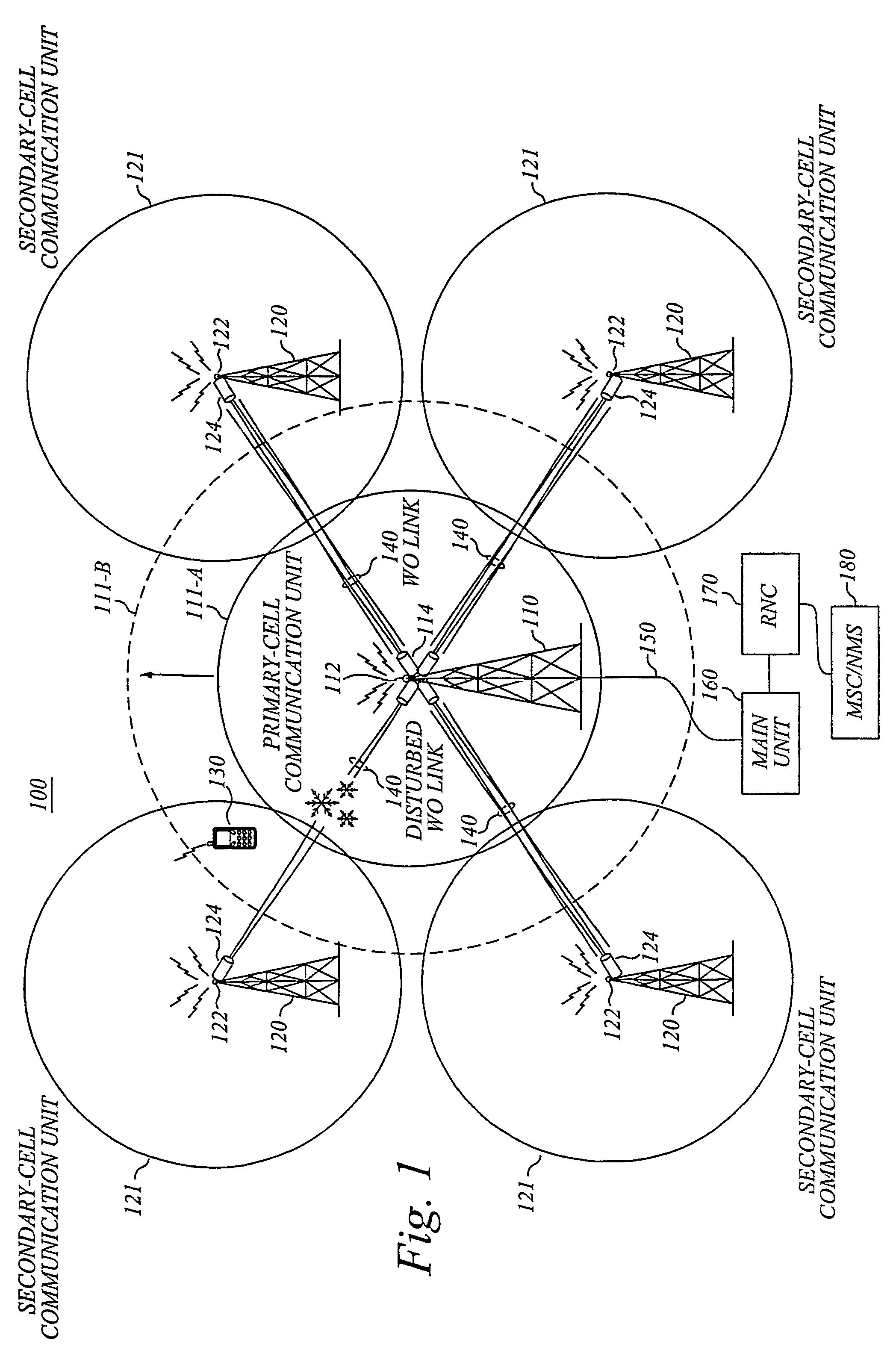 Cellular communications system employing wireless optical links